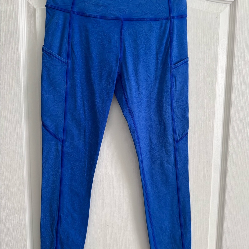 Lululemon Fast and Free Electric Blue Leggings